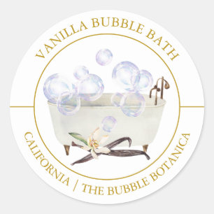 Étiquette de bain à bulle Vanilla