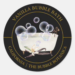 Étiquette de bain à bulle Vanilla