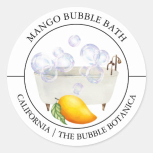 Étiquette de bain de bulle Mango