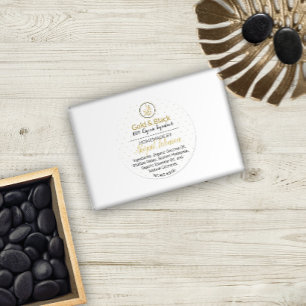 Étiquette de bain et de corps faits maison Gold & 