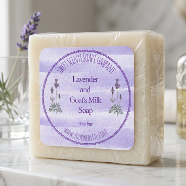 Étiquette de bain et de cosmétiques à la lavande (Créateur téléchargé)