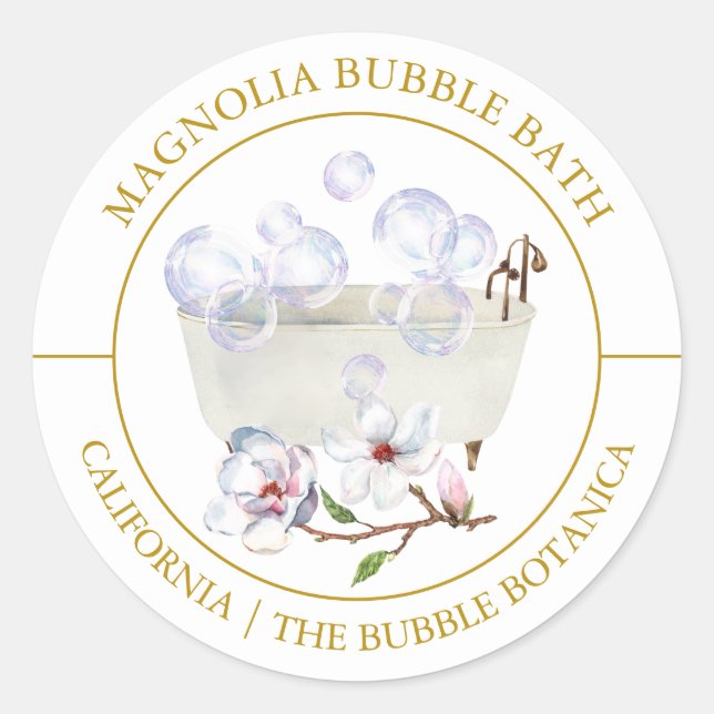 Étiquette de bain Magnolia Bubble (Devant)