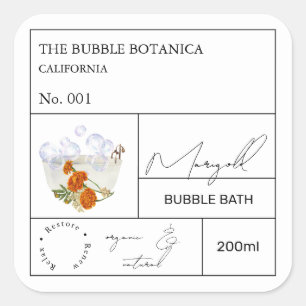 Étiquette de bain moussant Apothecary Marigold
