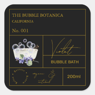 Étiquette de bain moussant Apothicaire Violet