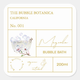 Étiquette de bain moussant Magnolia Apothicaire
