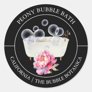 Étiquette de bain Peony Buble