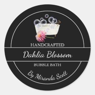 Étiquette de bain simple maison Dahlia