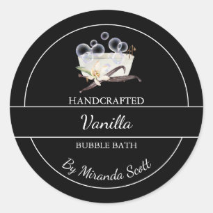 Étiquette de bain simple maison Vanilla Bubble