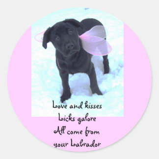 Étiquette de baisers Labrador