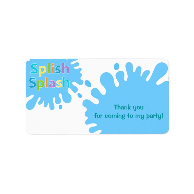 Étiquette de balise de la fête de la piscine de Sp (Devant)