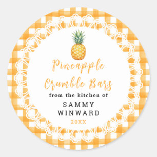 Étiquette de barre à la crème de ananas fait maiso