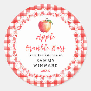 Étiquette de barre croustillante aux pommes maison