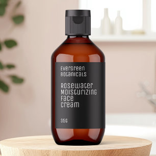 étiquette de beauté minimaliste - noir et blanc