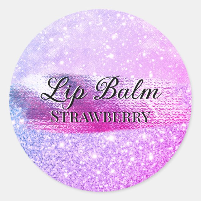 Étiquette de beauté personnalisée violette de luxe (Devant)