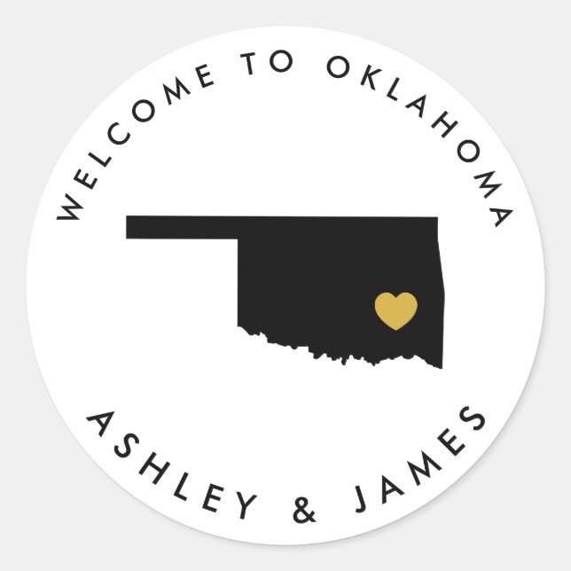 Étiquette de bienvenue du Mariage de l'Oklahoma, n (Devant)