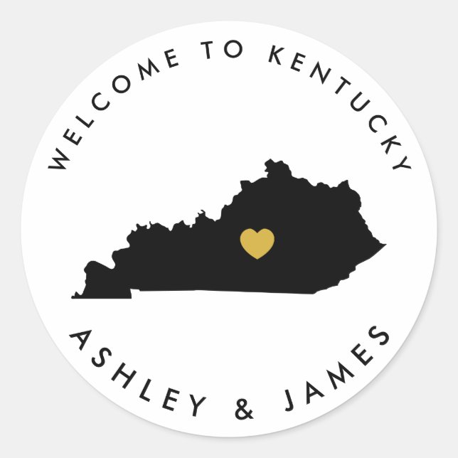 Étiquette de bienvenue du Mariage du Kentucky, noi (Devant)