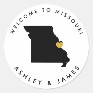 Étiquette de bienvenue du Mariage du Missouri, noi