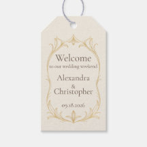 Étiquette de bienvenue pour mariage champêtre en i