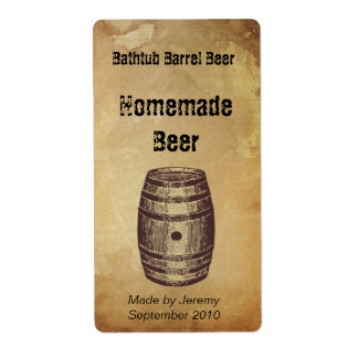 Étiquette de bière barrel