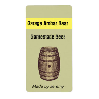 Étiquette de bière barrel