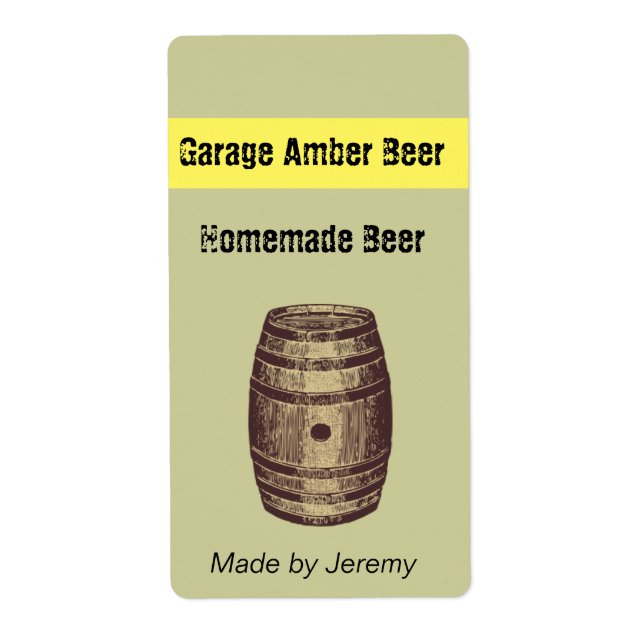 Étiquette de bière barrel (Devant)