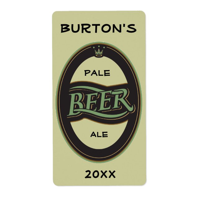 Étiquette de bière brassée (Devant)
