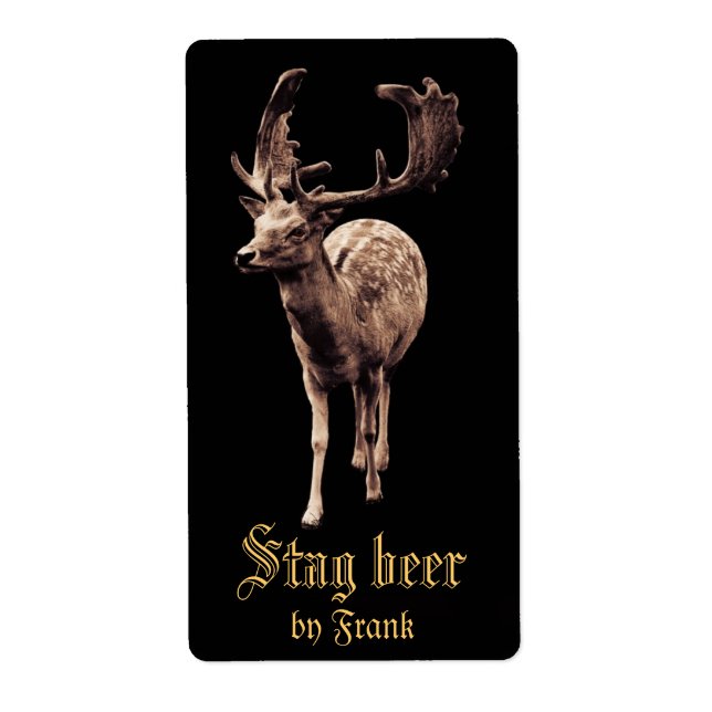 Étiquette de bière de cerf sauvage (Devant)