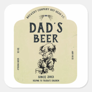 Étiquette de bière du père
