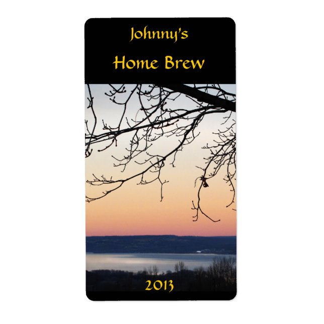 Étiquette de bière Lake Sunset (Devant)