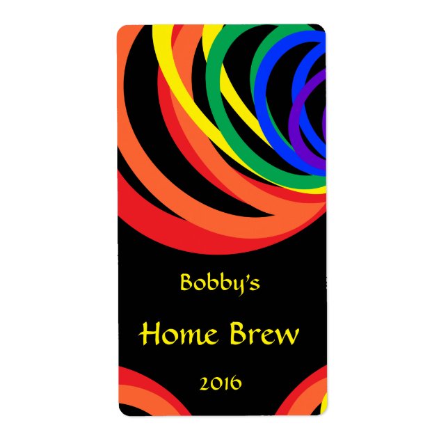 Étiquette de bières coloré Rainbow Crescent (Devant)
