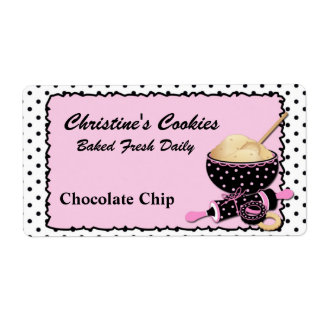 Étiquette de biscuits chic