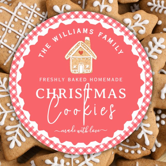Étiquette de biscuits de Noël au gingembre en vich (Créateur téléchargé)
