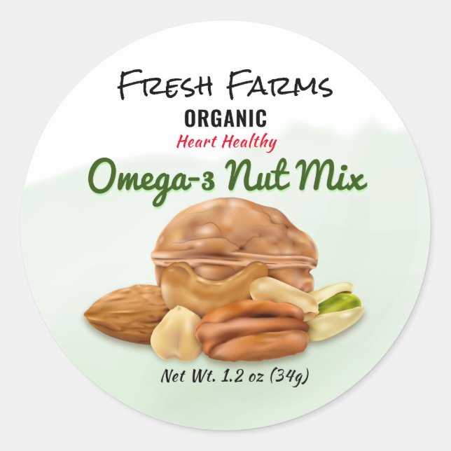 Étiquette de bocal de canne à nuits mixtes (Devant)