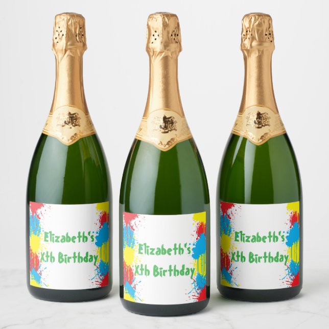 Étiquette de boisson d'anniversaire pour enfants d (Bouteilles)