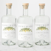Étiquette de boisson Limoncello aux citrons rustiq