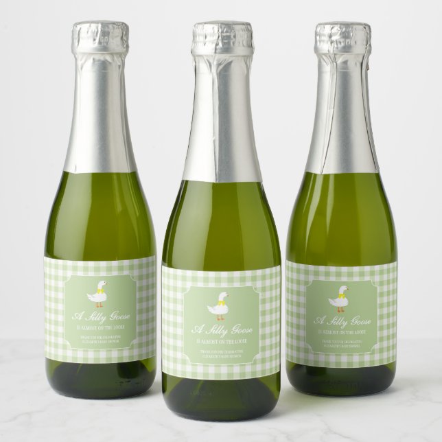 Étiquette de boisson pour Baby Shower Little Goose (Bouteilles)