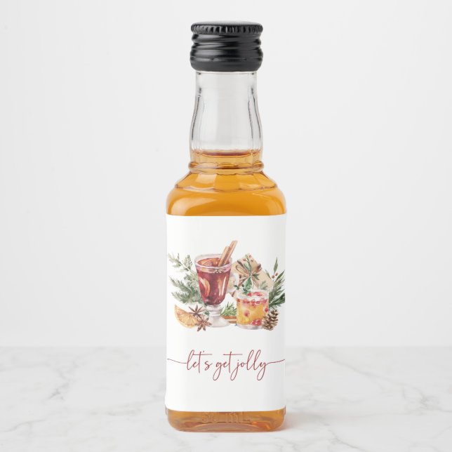 Étiquette de boisson pour la fête de Noël (Devant)