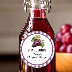 Étiquette de boîtage de jus de raisin avec motif à