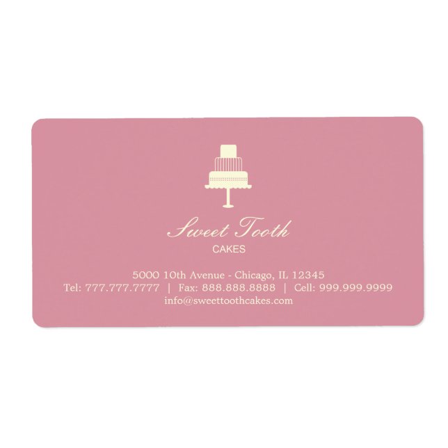 étiquette de boîte à gâteau "Tiered Cake" - Horizo (Devant)