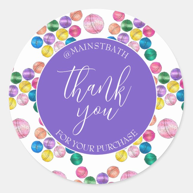 Étiquette de bombes de douche pour entreprise de b (Devant)