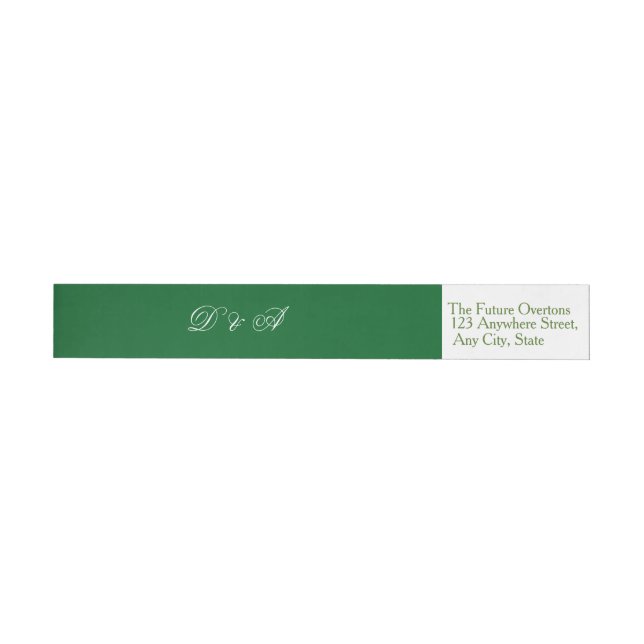 Étiquette de botanique de verdure émeraude élégant (Individuel)
