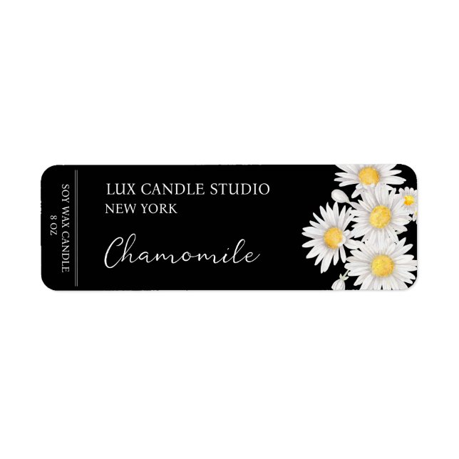 Étiquette de bougie Chamomile (Devant)