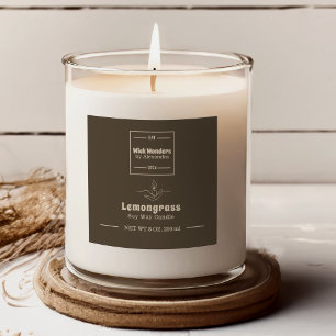 Étiquette de bougie d'apothecaire classique minima