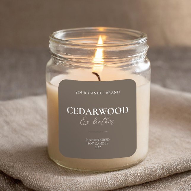 Étiquette de bougie élégante minimaliste moderne (Créateur téléchargé)