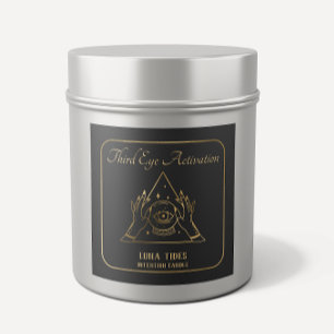 Étiquette de bougie Gold & Black Third Eye