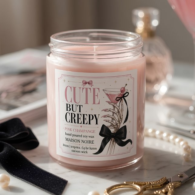 Étiquette de bougie Halloween Coquette Mignonne Ma (Créateur téléchargé)