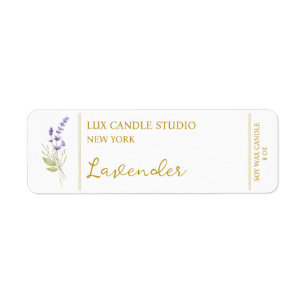 Étiquette de bougie Lavender