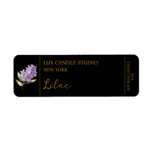 Étiquette de bougie Lilac