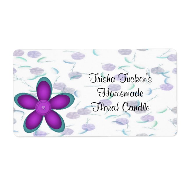 Étiquette de bougie maison (Devant)