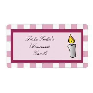Étiquette de bougie maison